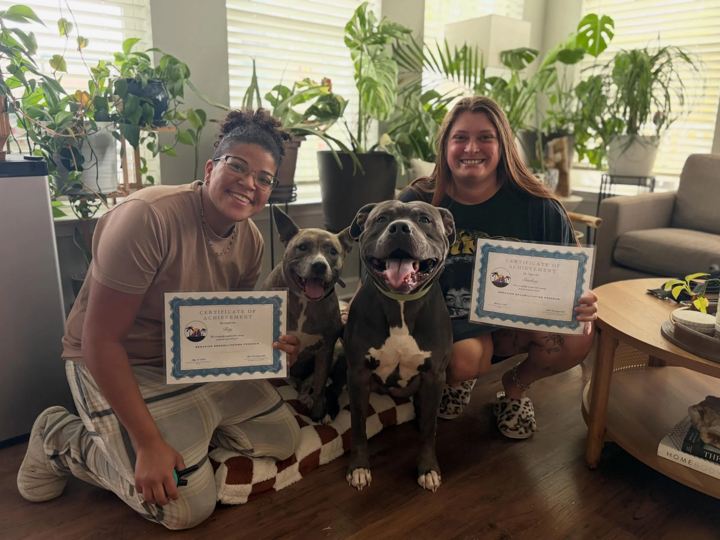 🎓GRADUATE ALERT🎓

Everyone help me in wishing SMOKEY and RAY a big CONGRATULATIONS on BOTH graduating our Behavioral Rehabilitation Board &amp; Train Program. 

Smokey and Ray&rsquo;s story is a beautiful representation of how investing in progress