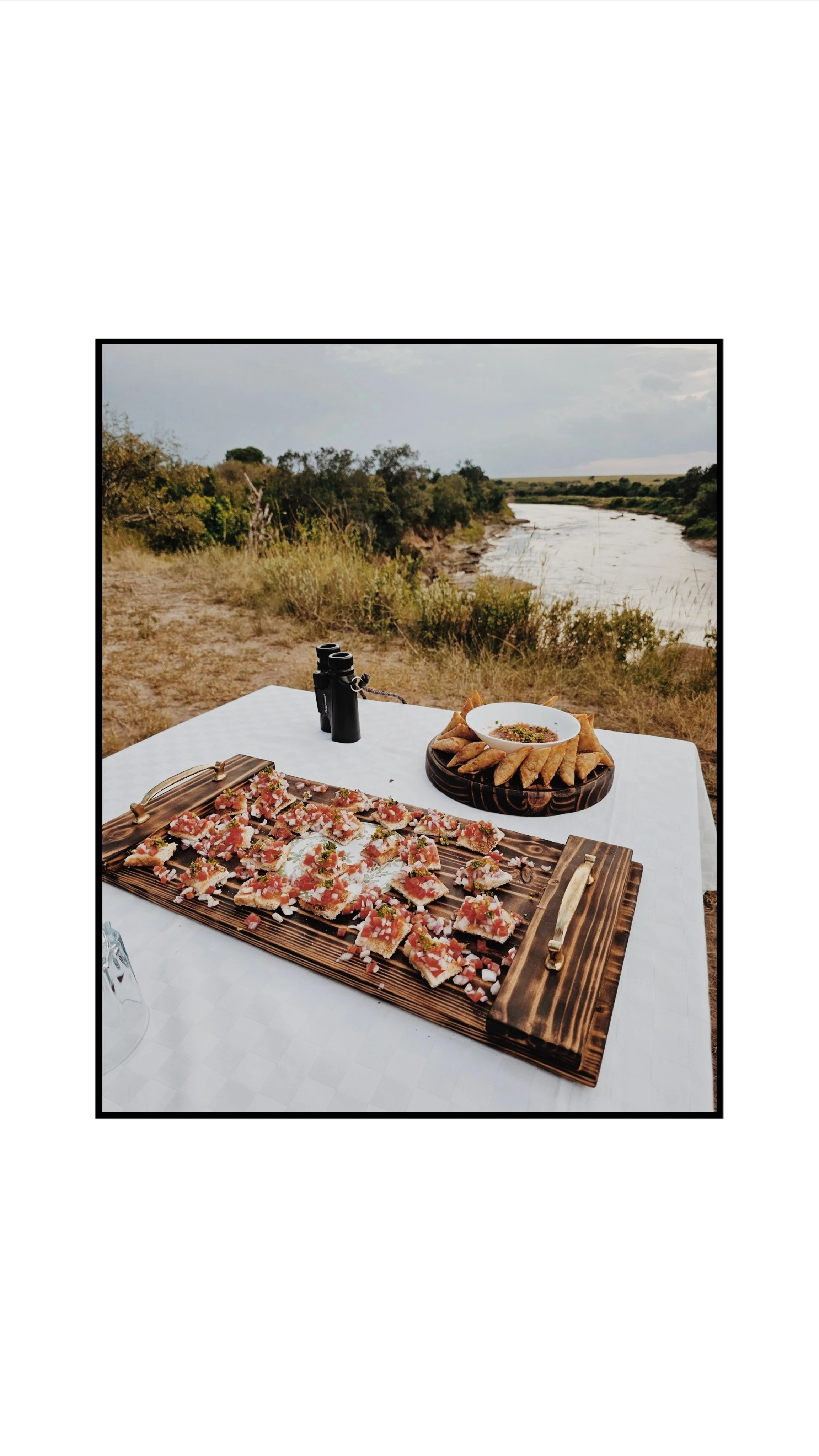 Luxury safari bush dinner