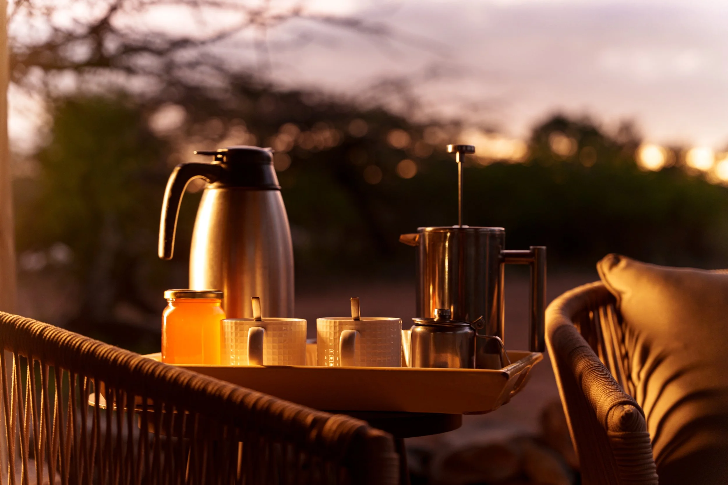 Safari coffee setup