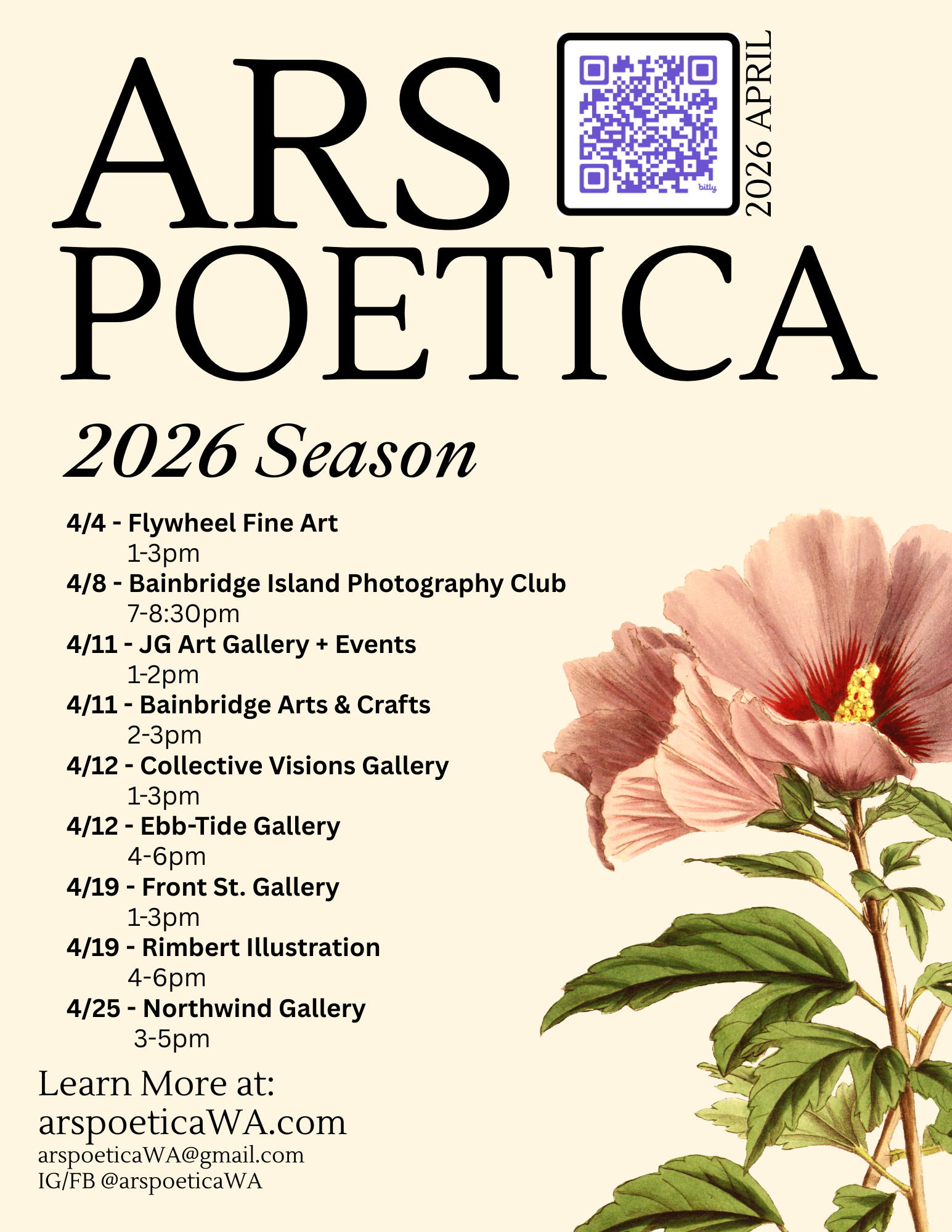 Bainbridge Arts & Crafts Hosts Ars Poetica - ‘Where Poetry Meets Art’