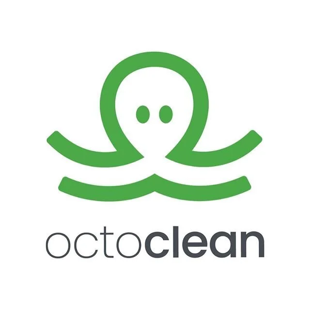 OctoClean logo featuring a stylized green octopus above the text "octoclean."