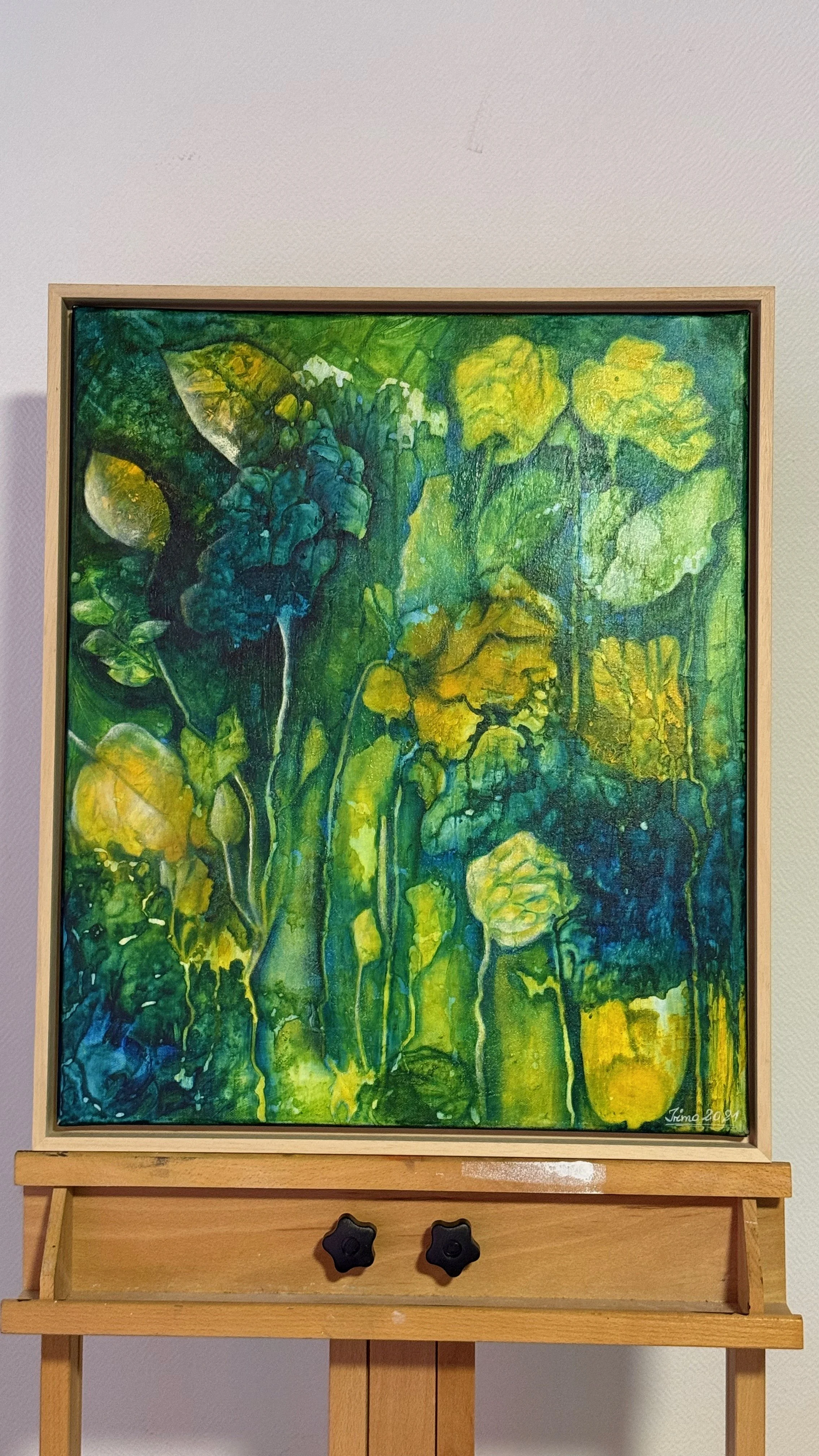 Blütenpracht Grün Geld Blau