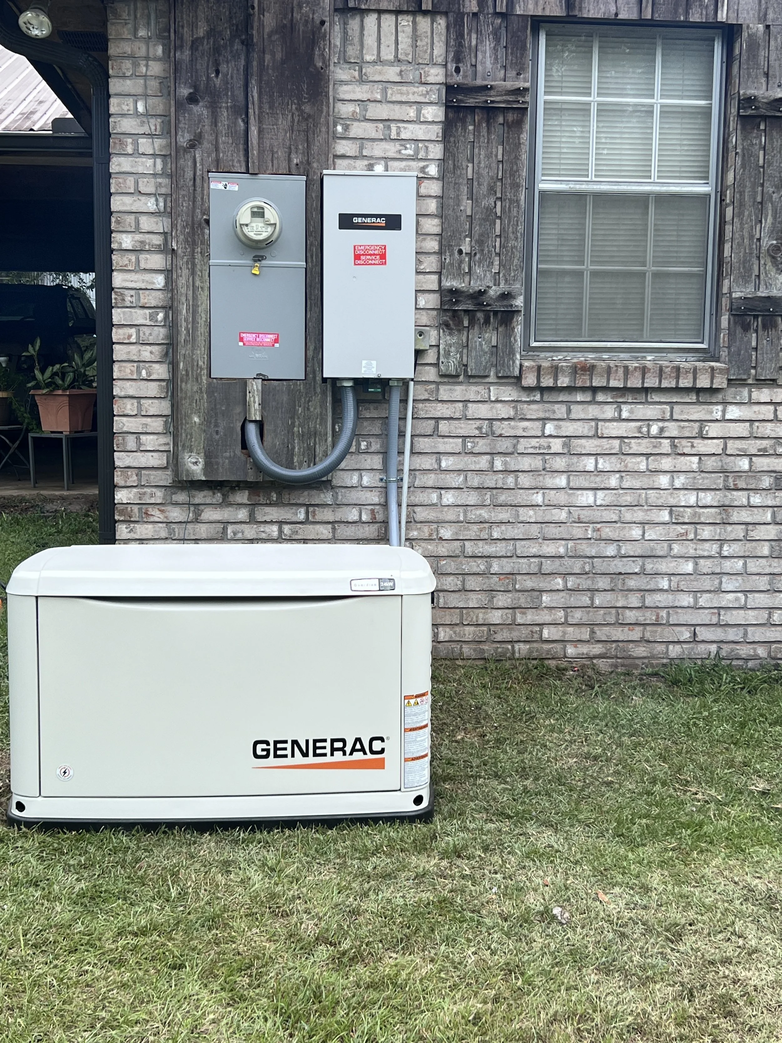 Whole house Generac generator installed at a South Mississippi home