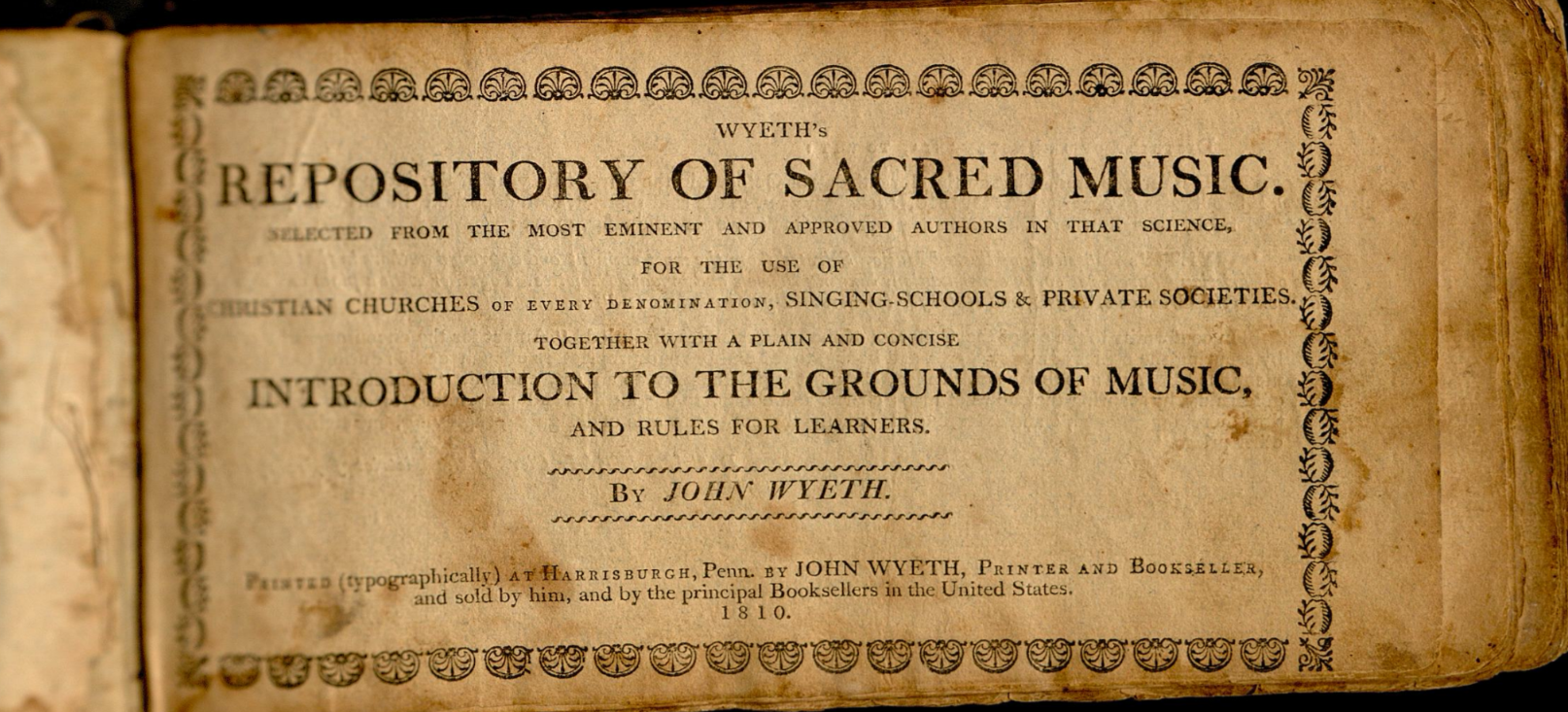 Wyeths Repository, 1ed. 1810.