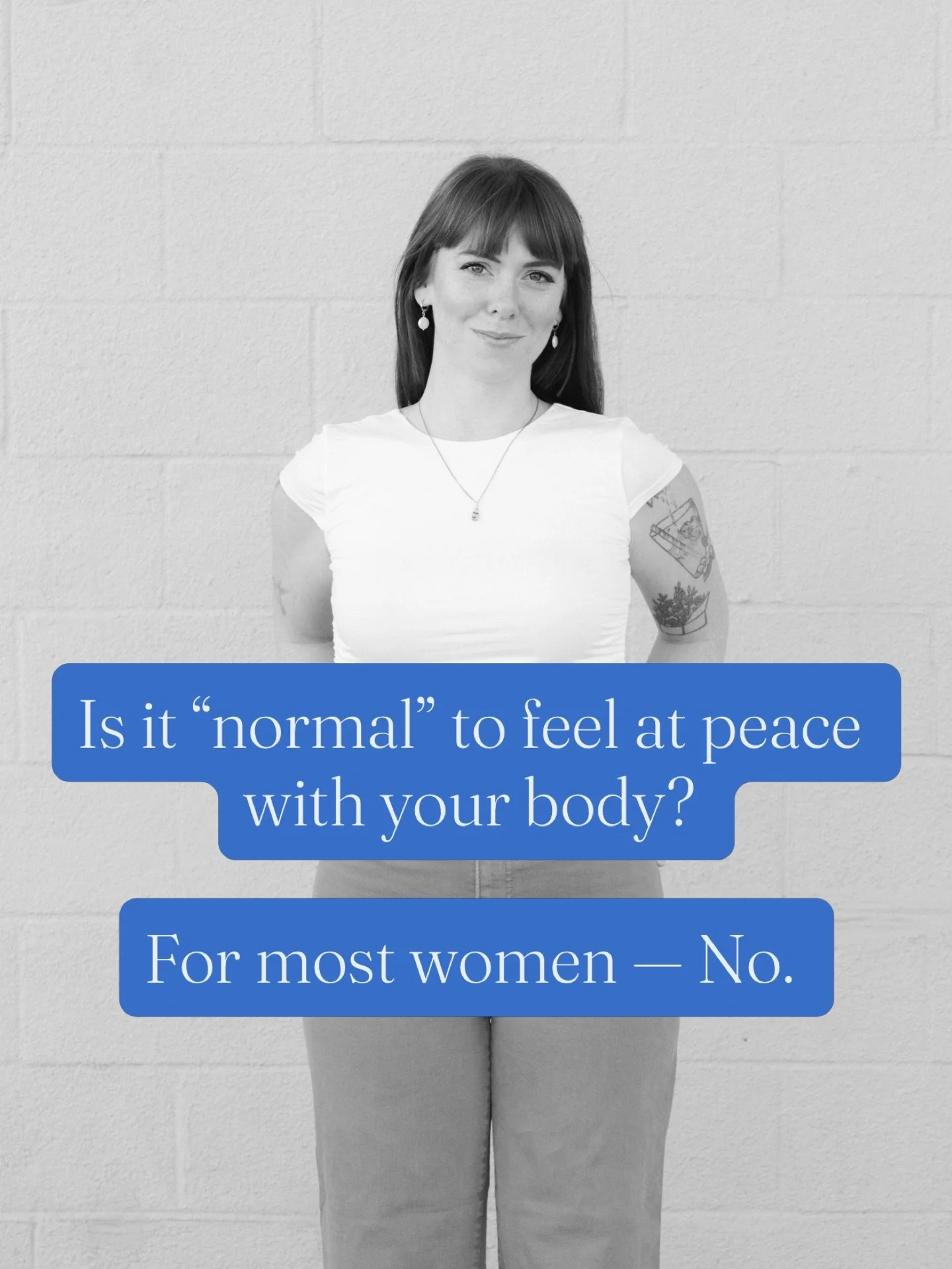 I spent years of my life consumed by thoughts about my body and food.

I put so much energy into trying to shrink, fix, maintain, optimize&hellip;
and it was exhausting.

And doing more never actually brought me the feeling I was craving:
peace with 