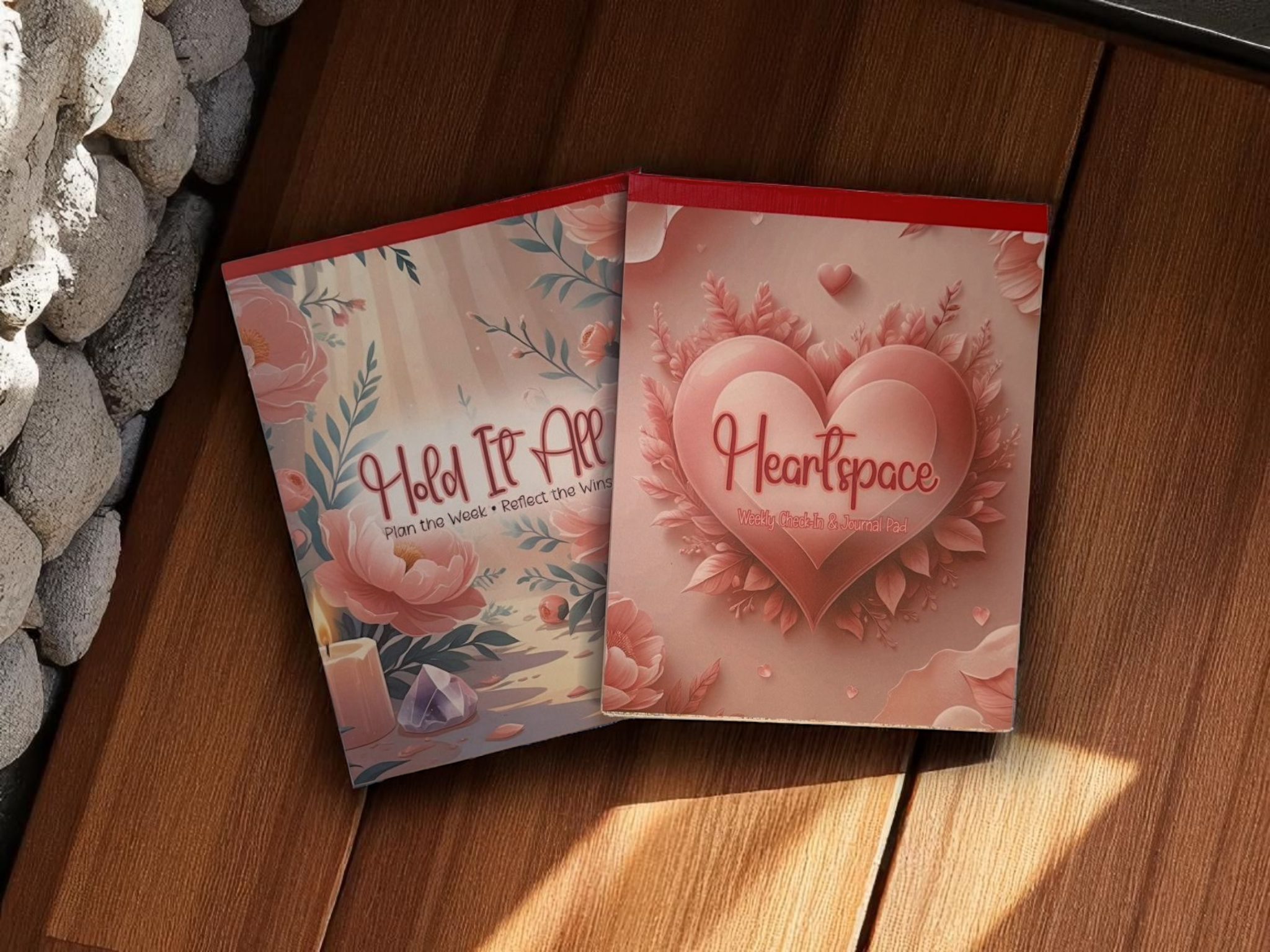 Heartspace – Weekly Journal & Emotional Check-In Notepad | Guided Self-Care Reflection Pad