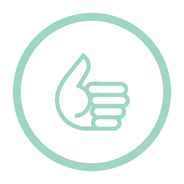 Branding icon within a circle