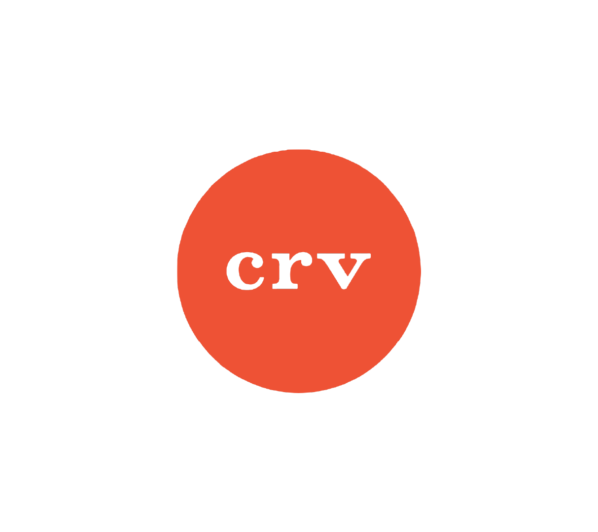 A red circle with the white lowercase letters 'crv' inside.