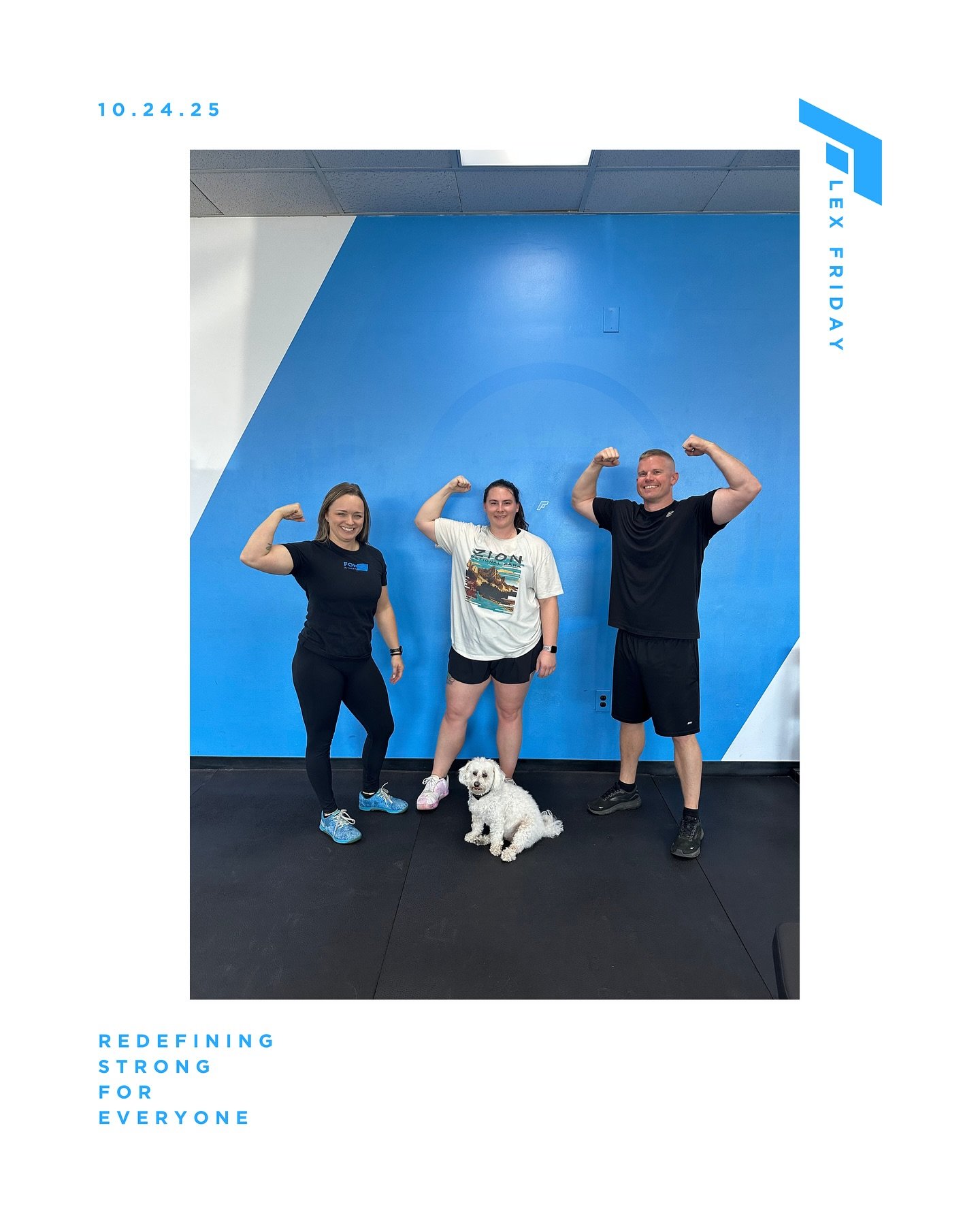 Flex Friday!
See if you can spot the new logo on the wall 😂 
Jk that’s just a placeholder till we finish it lol. Painting commencing next week! 🎨 
#fortisfitnessstudio #fortispowerlifting #redefiningstrong