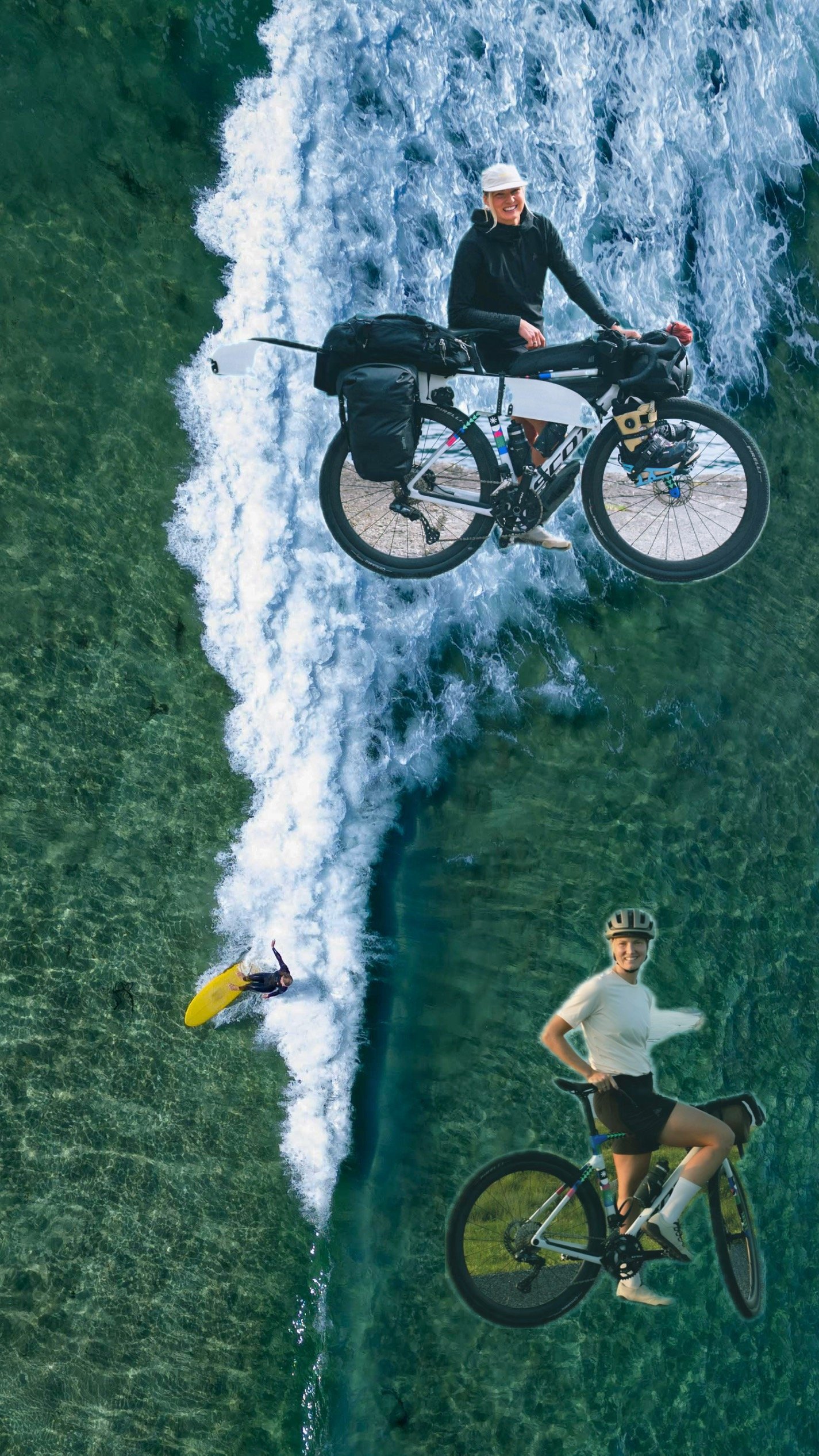 Bikepacking with a Surfboard and Snowboard 