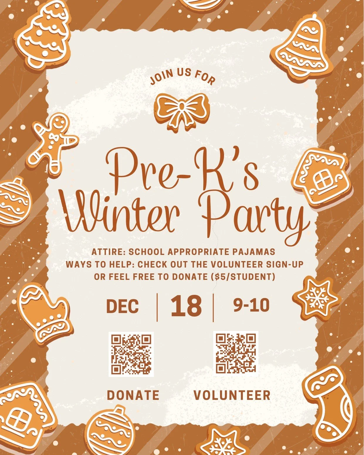 ❄️🎉 Winter Parties are Almost Here! 🎉❄️
We&rsquo;re counting down to classroom celebrations full of fun, crafts, snacks &amp; holiday cheer!
Each grade has its own party needs &mdash; and we could use YOUR help making the day magical. ✨

👉 View in
