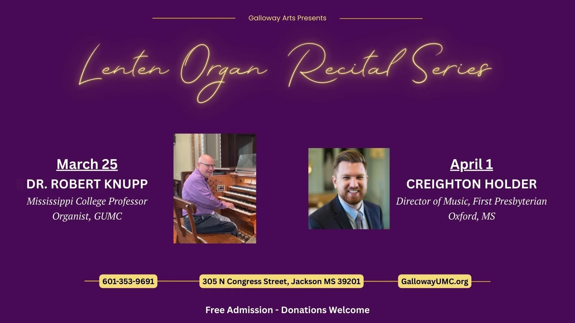 Lenten Organ Recitals