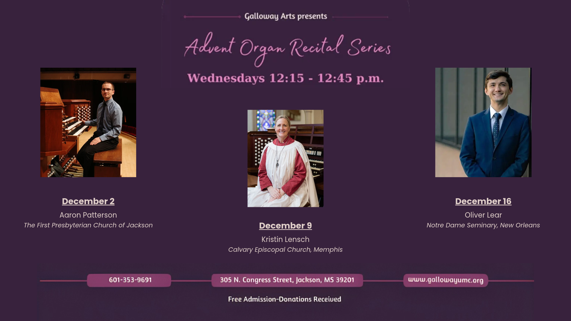 Advent Organ Recital Series