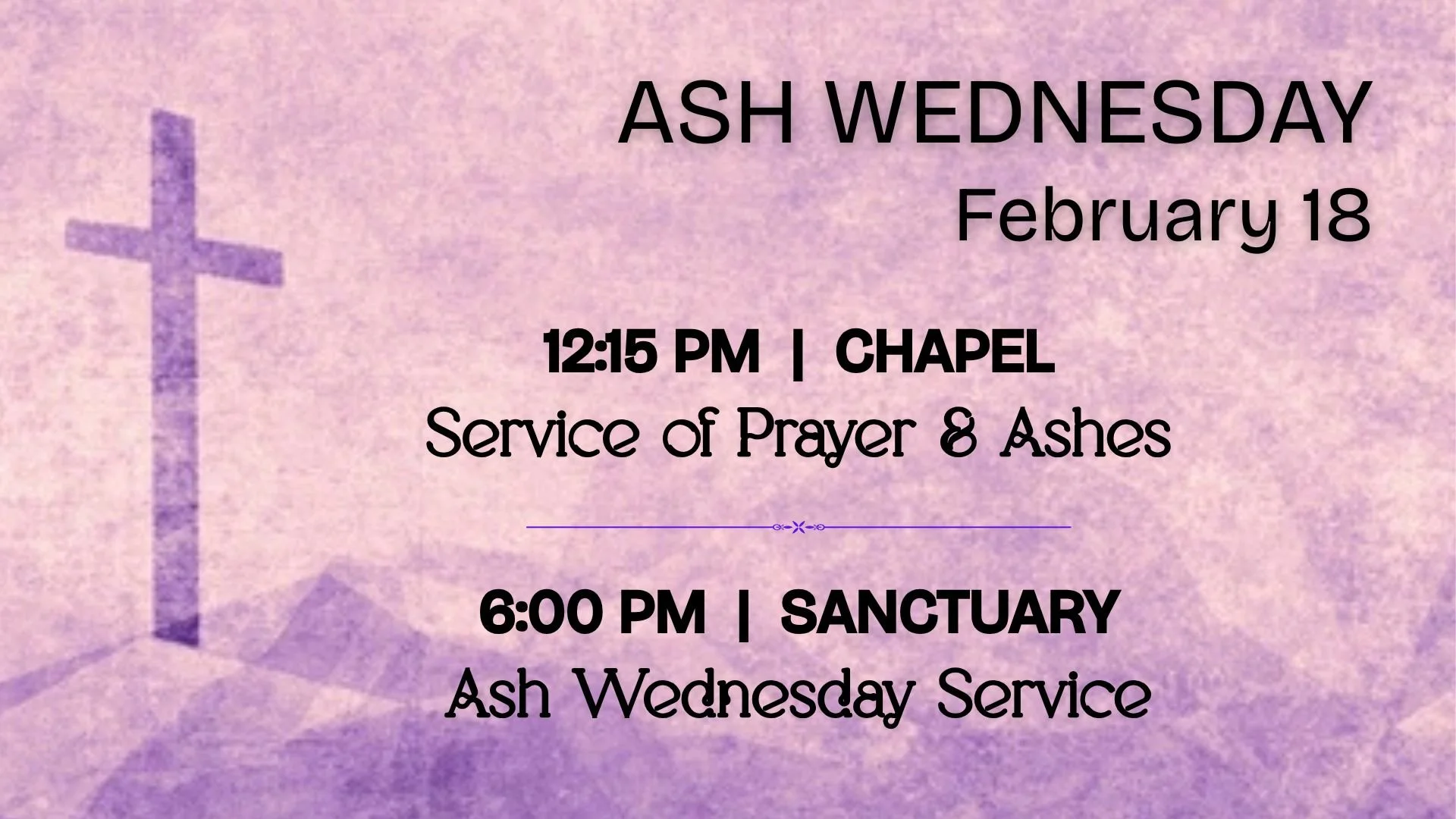 Ash Wednesday