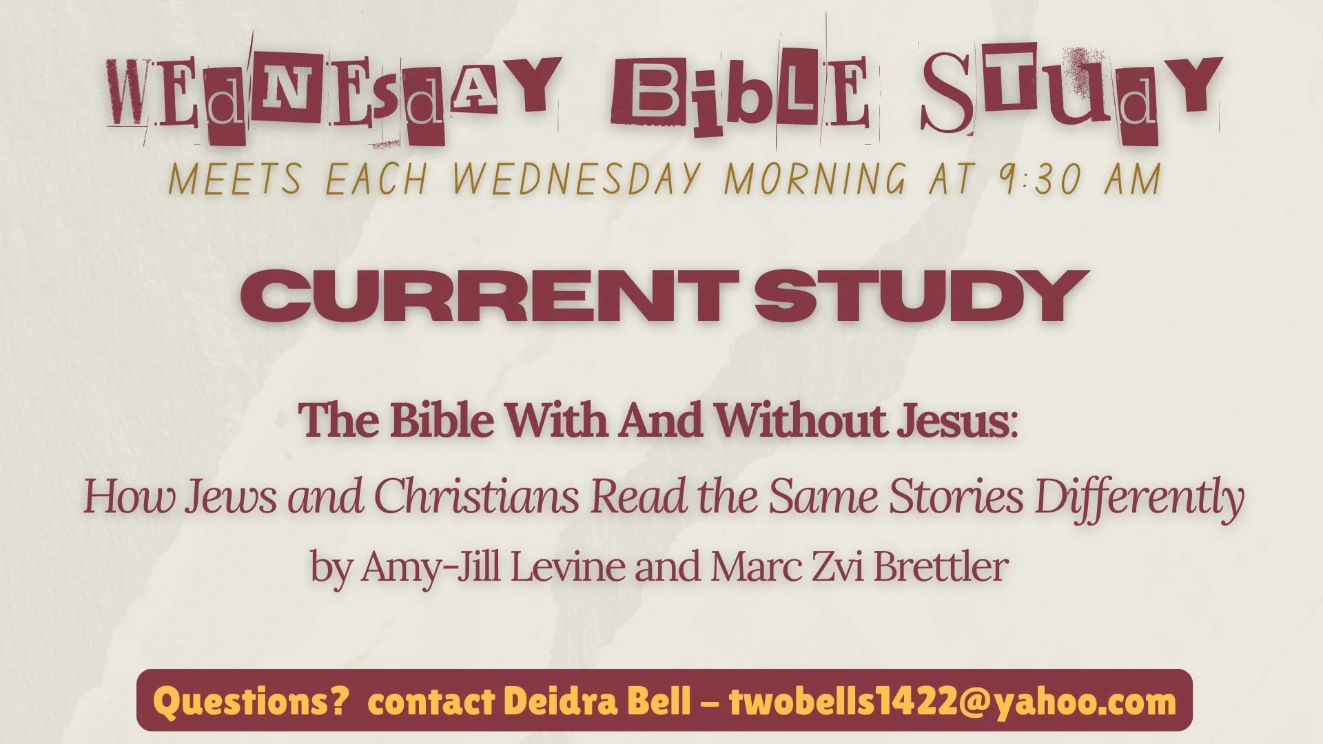 Wednesday Bible Study