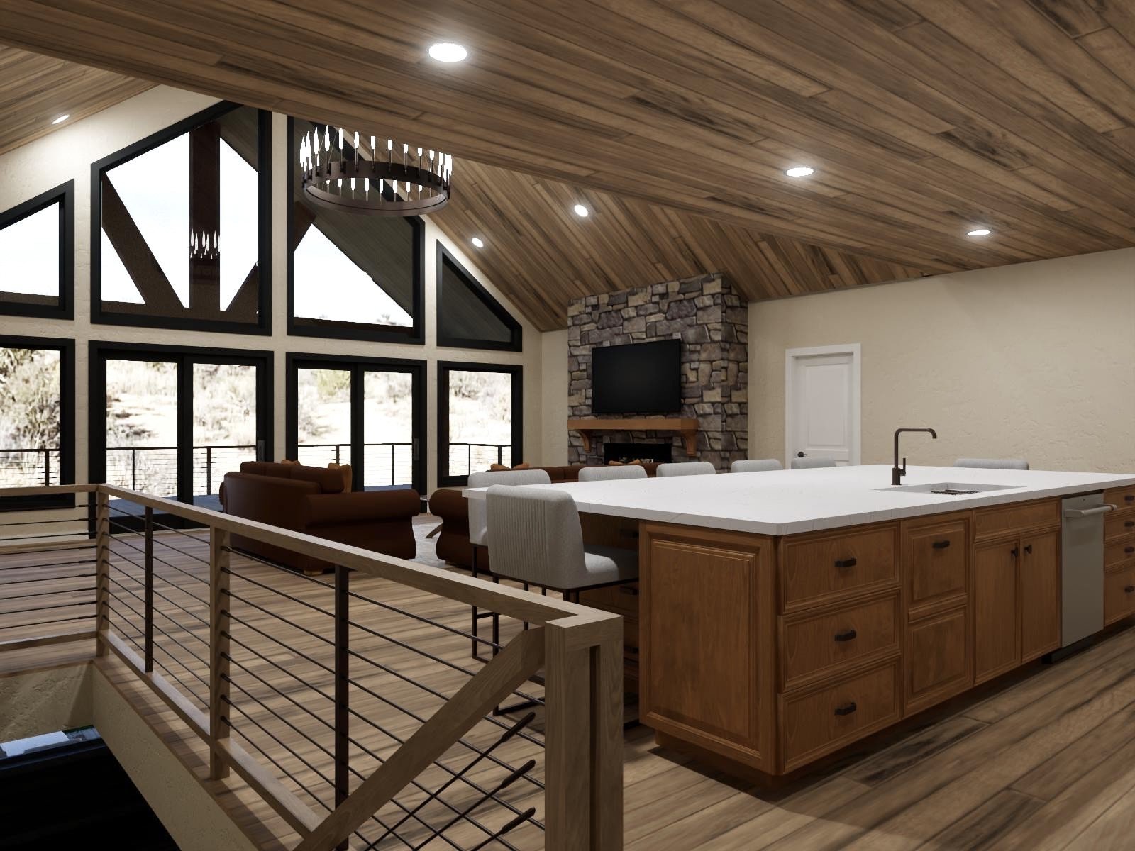 Lake House 3D Rendering