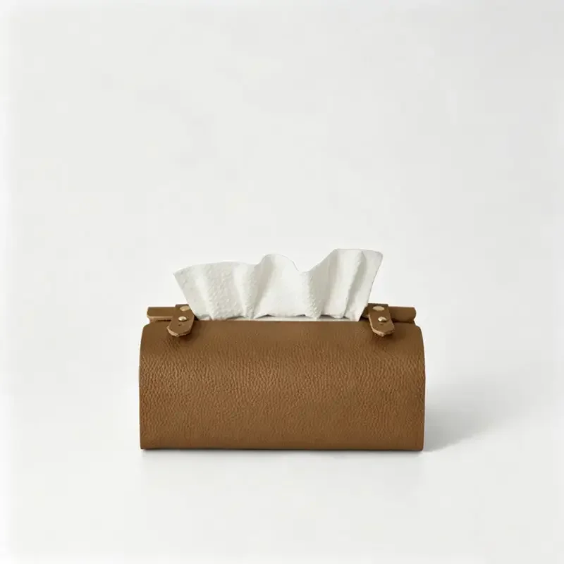 Tissue Box 2 Leather Brown.webp