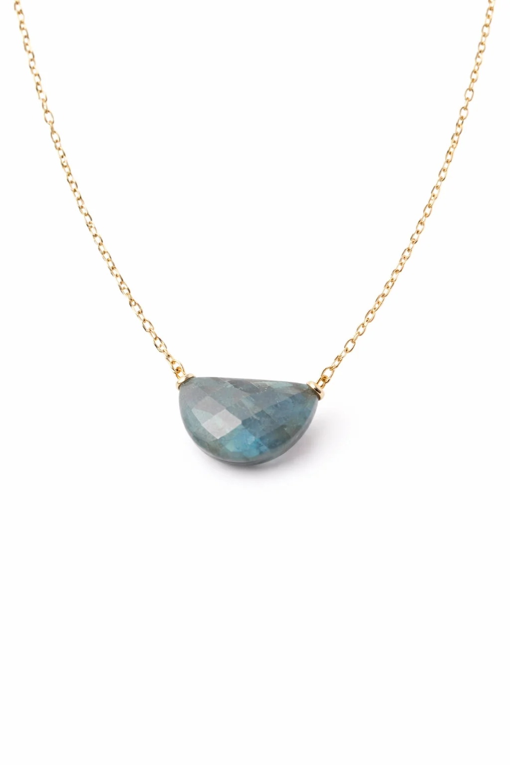 Hand-Made Half Moon Necklace - Labradorite