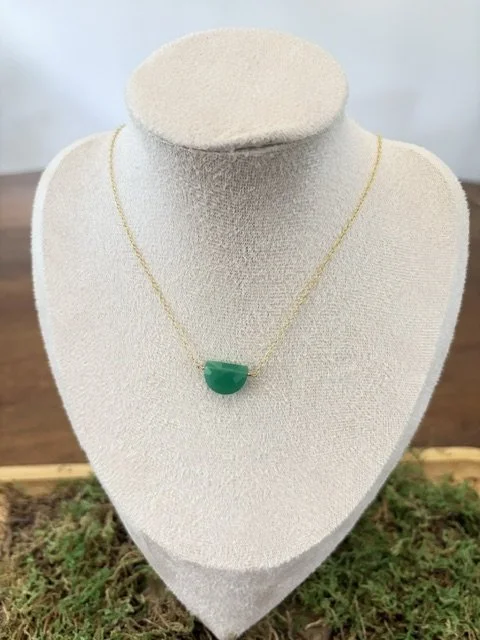 Tressi Half Moon Green Stone Necklace.jpeg