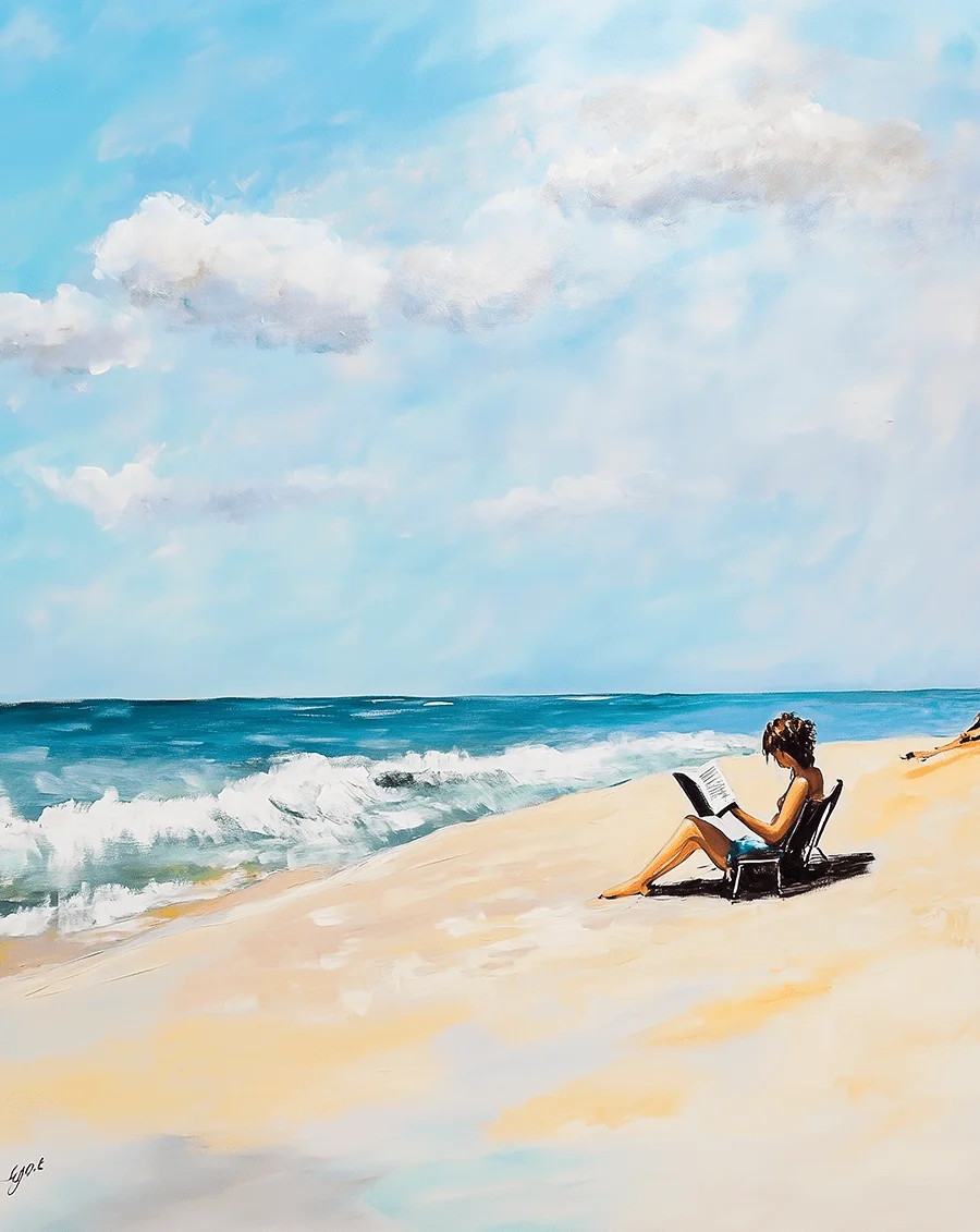 Book Plus Beach Equals Heaven 8x10 Art Print 1.webp
