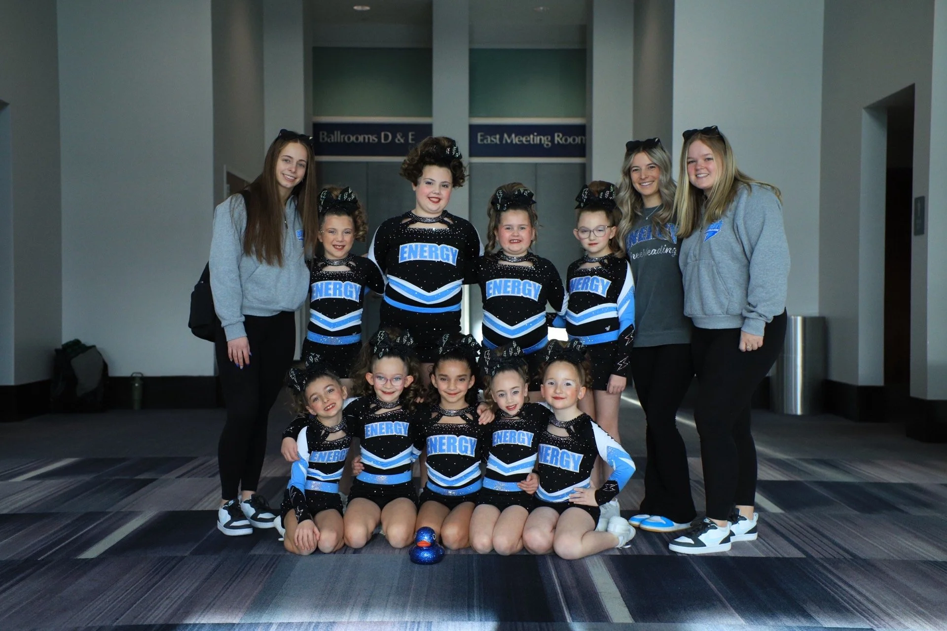 Cheerleading team and coaches