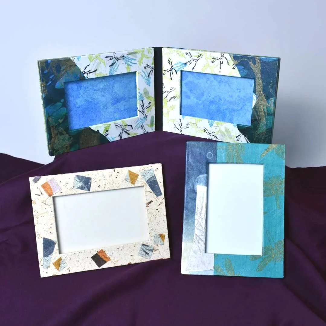 Collaged picture frames