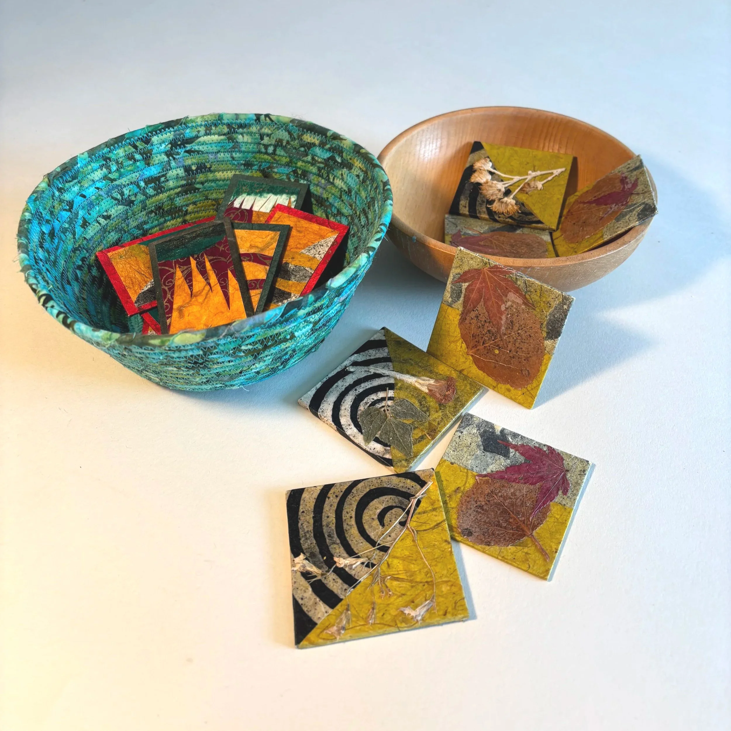 Bodhi Bowls with collaged daily affirmations