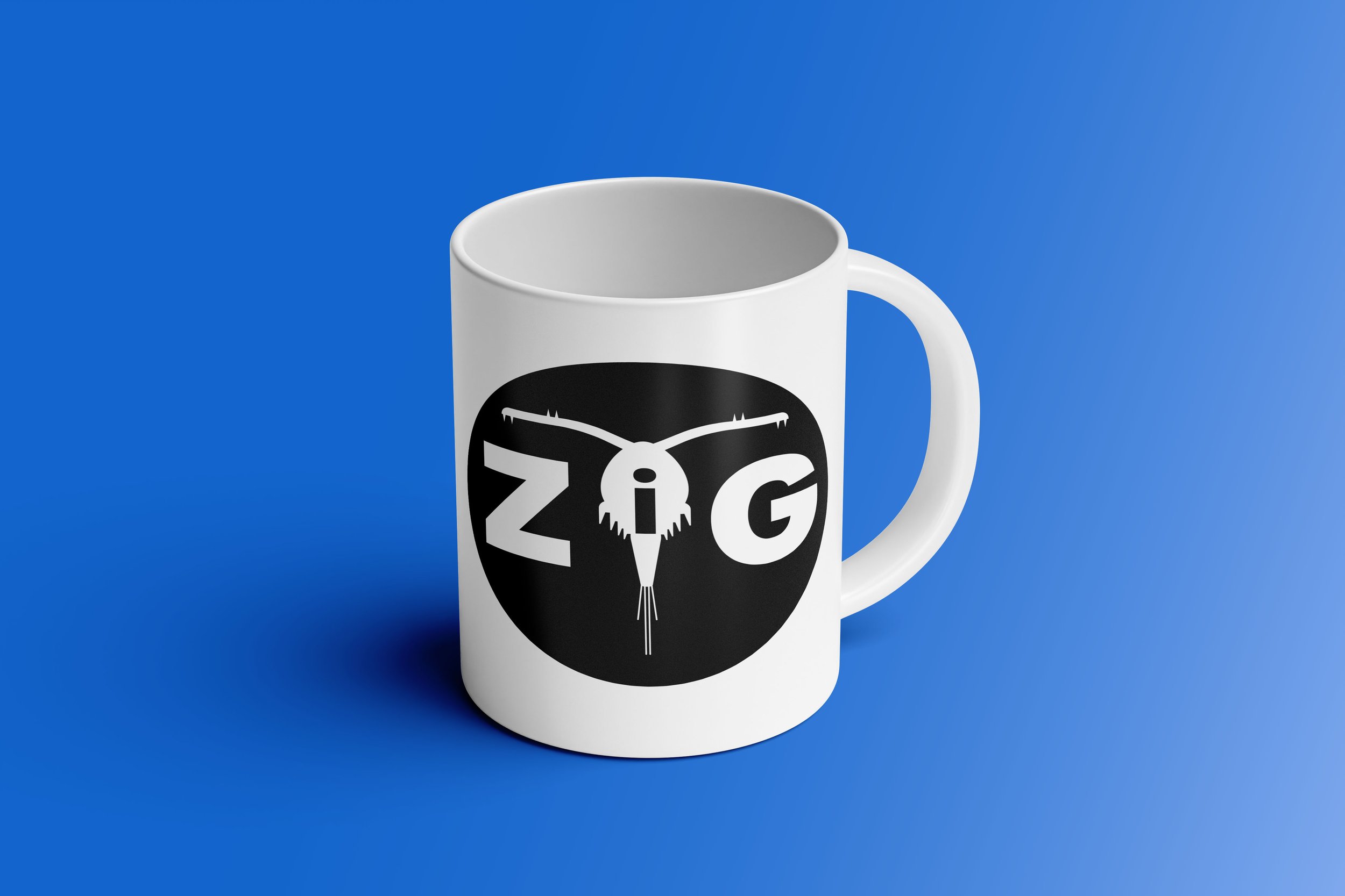 Brand application on a mug