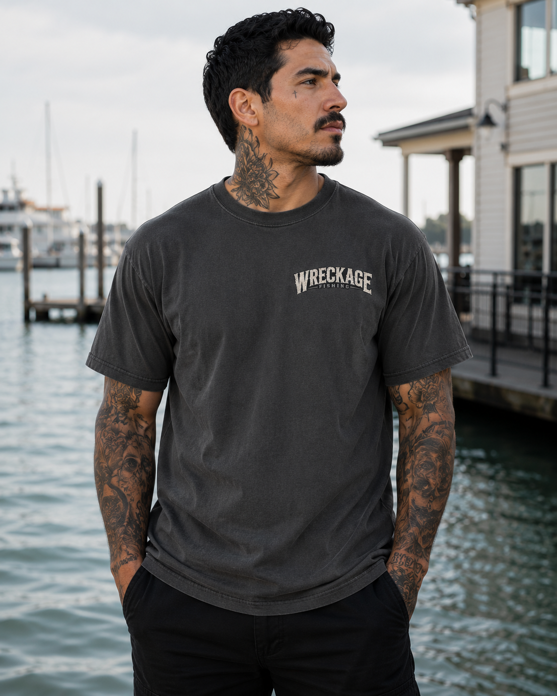 WF Shark Tshirt New charcoal front.png