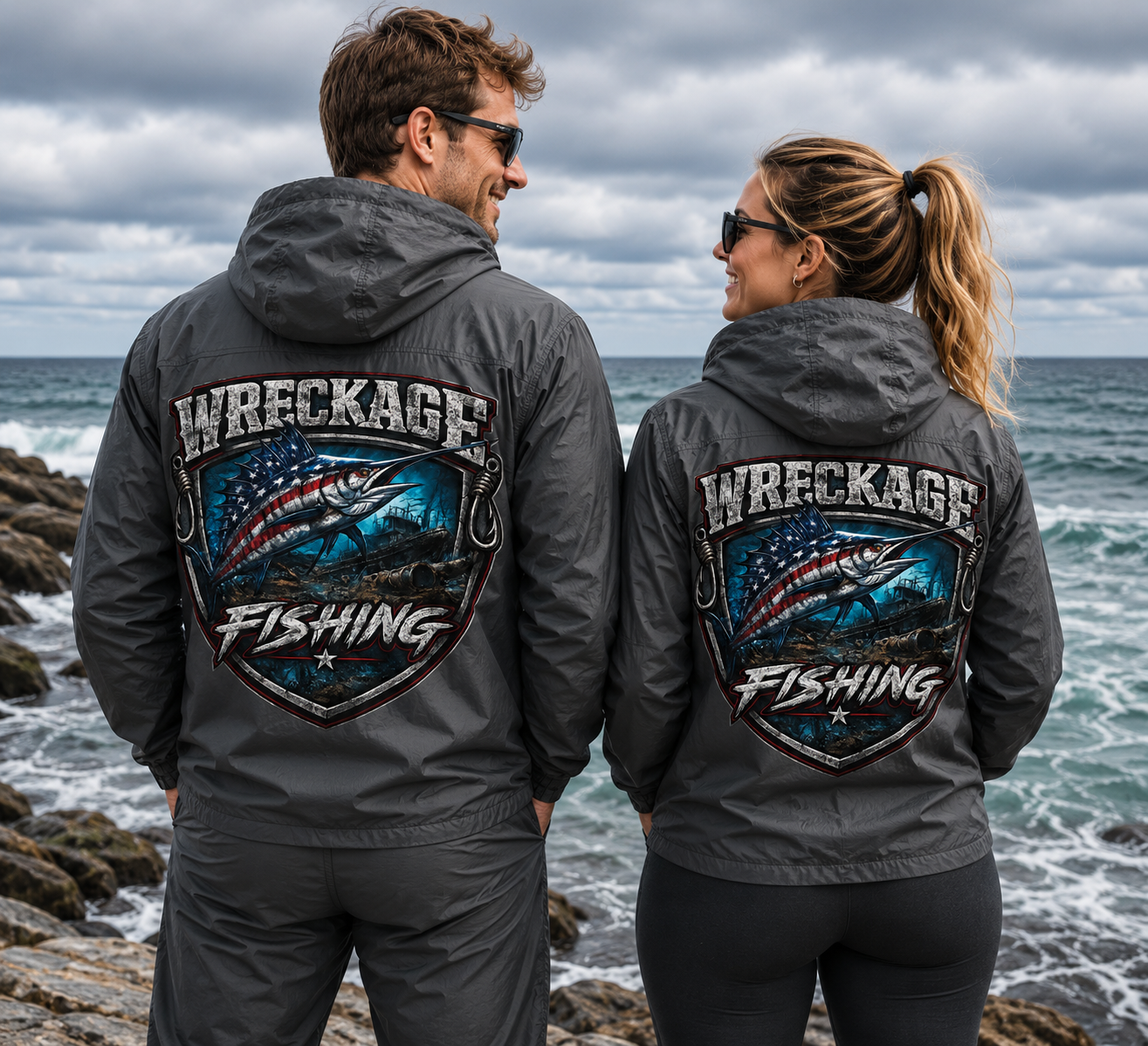 WF Patriotic Marlin Windbreaker graphite Back.png