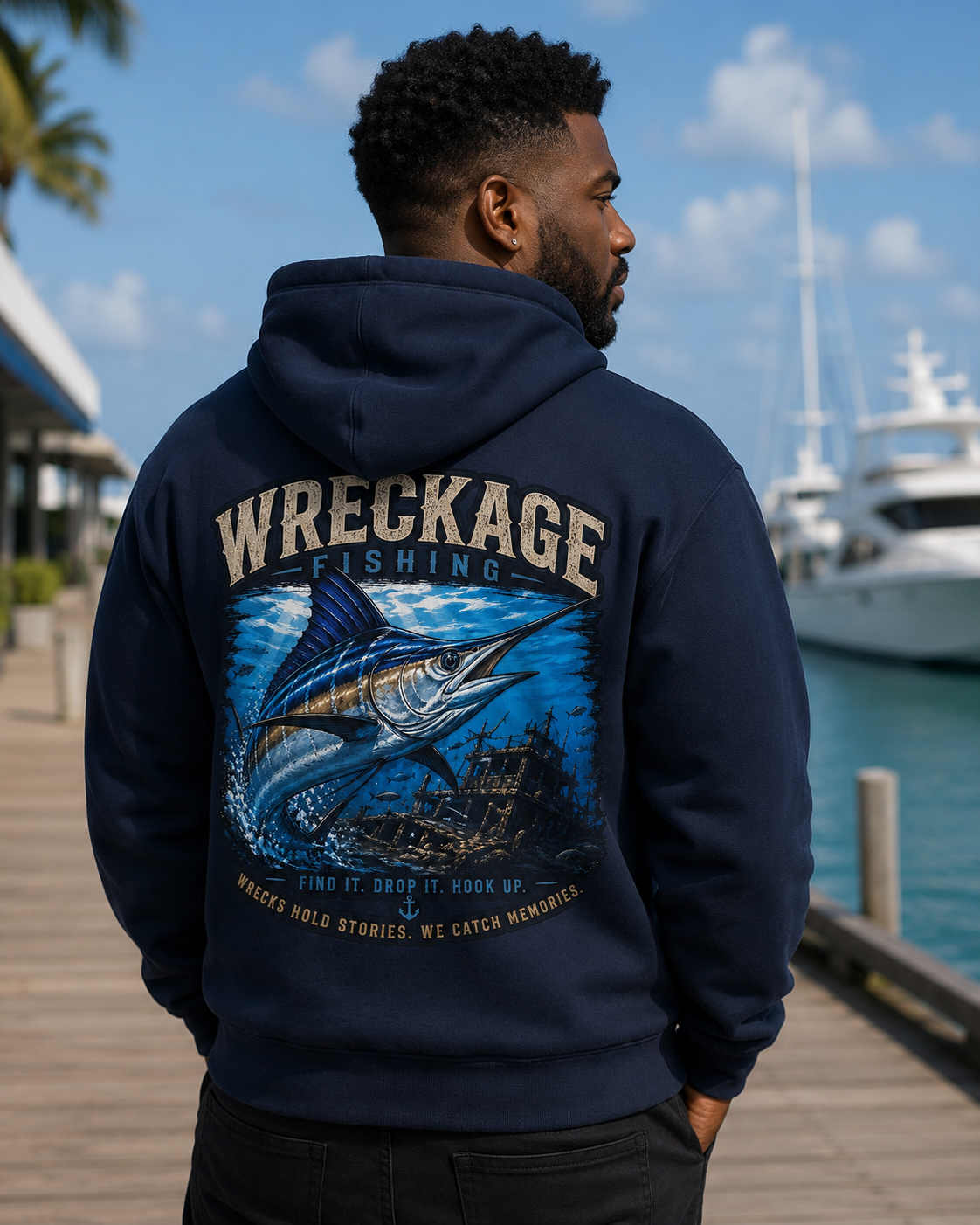 Wreckage Fishing Marlin Hoodie