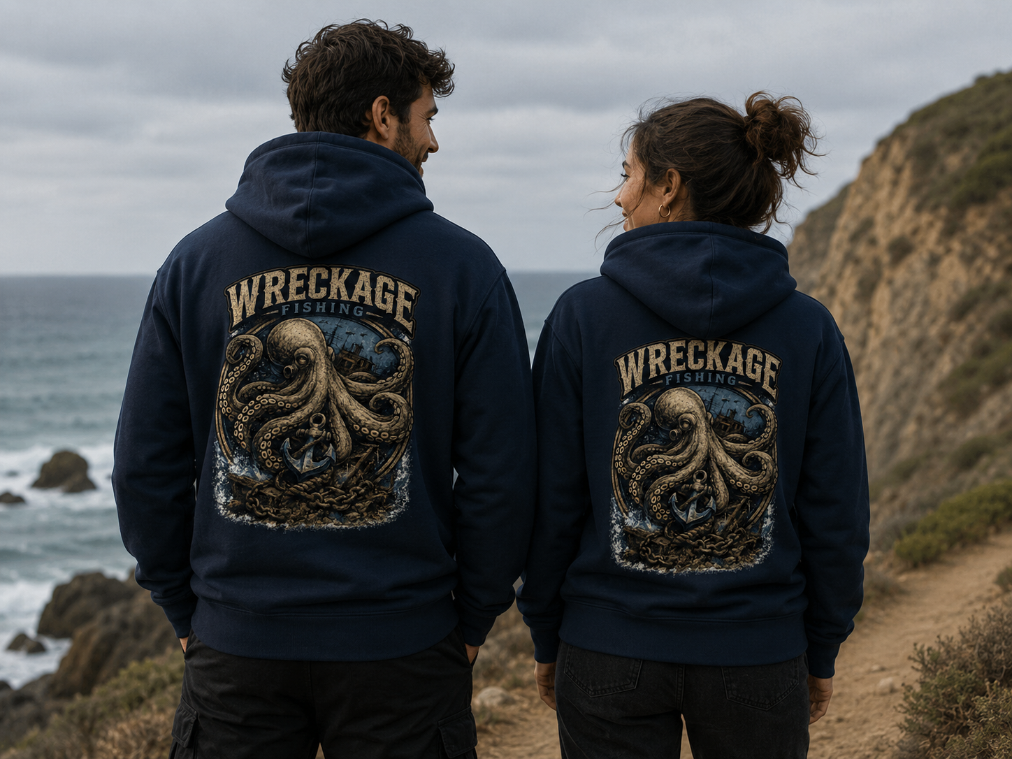 Wreckage Fishing Octopus Hoodie