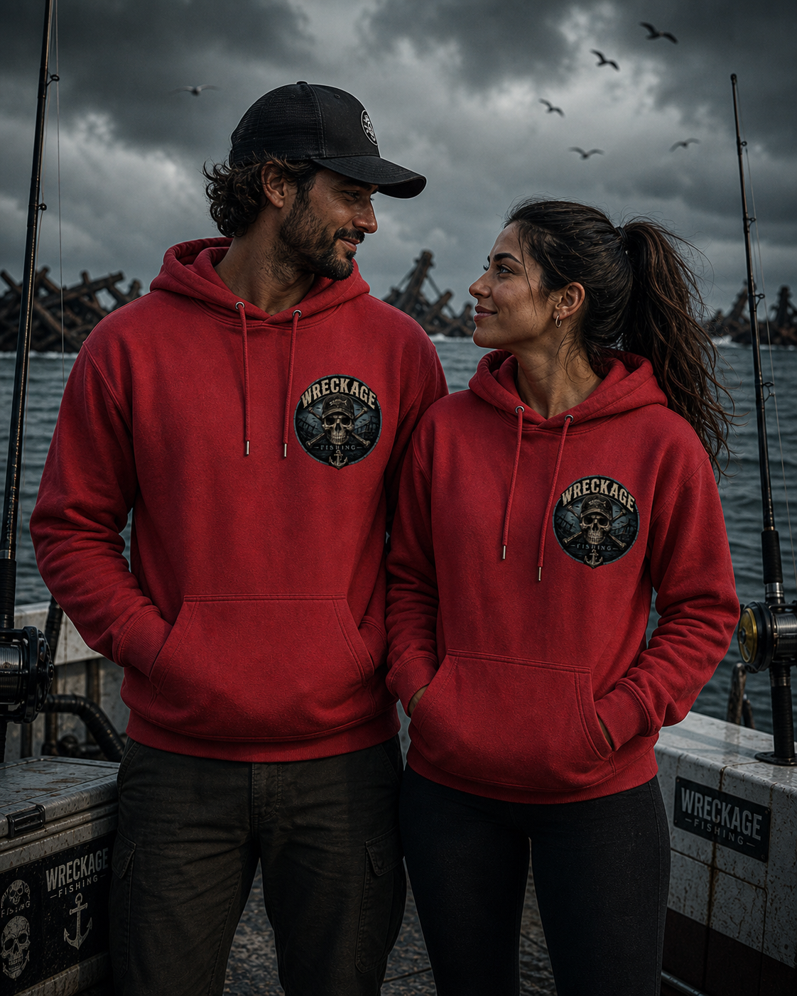 WF Skull and Wreckage hoodie red front.png