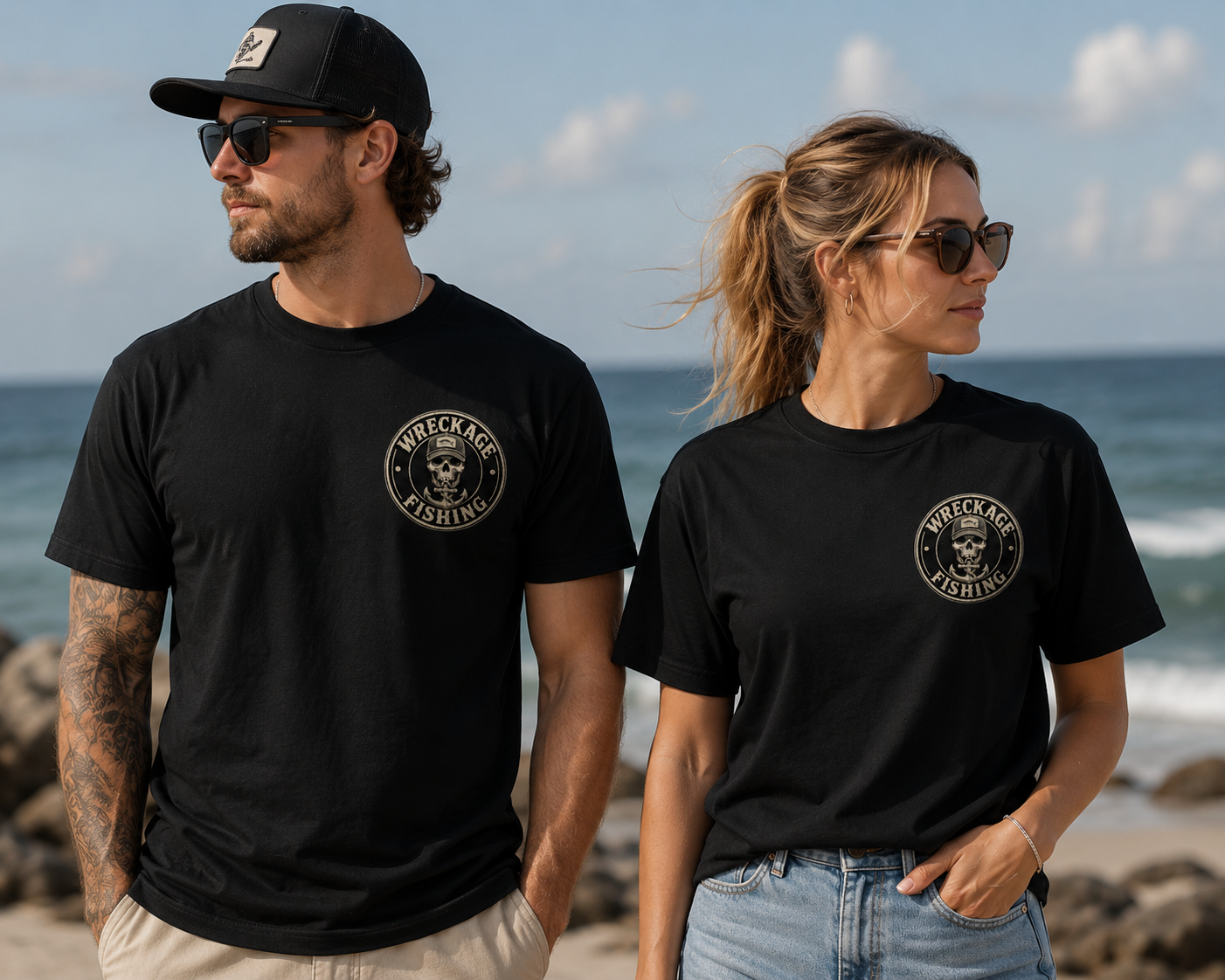 WF Black and Gray Skull Tshirt Black front.png