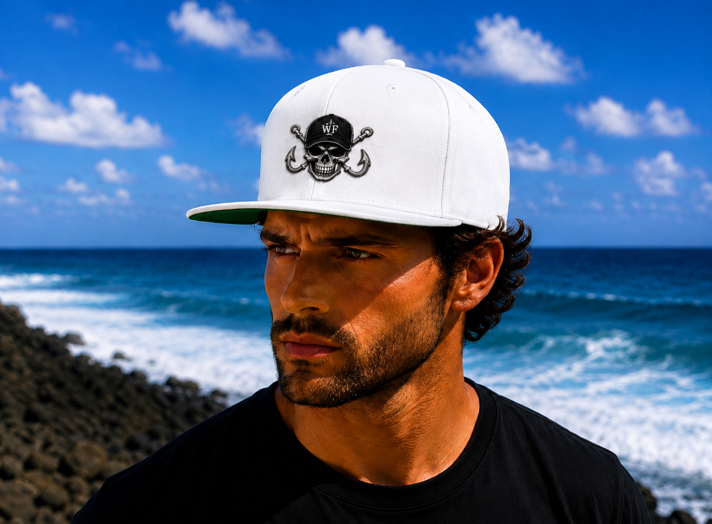 WF WF Skull Flat Bill Hat white side.png