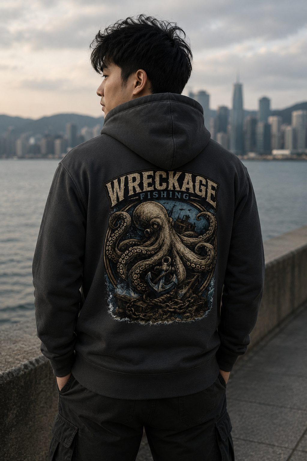 Wreckage Fishing Octopus Hoodie