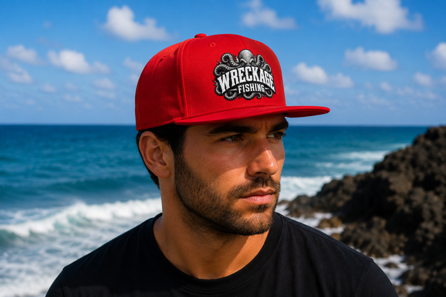WF Octopus Flat Bill Hat red side.png