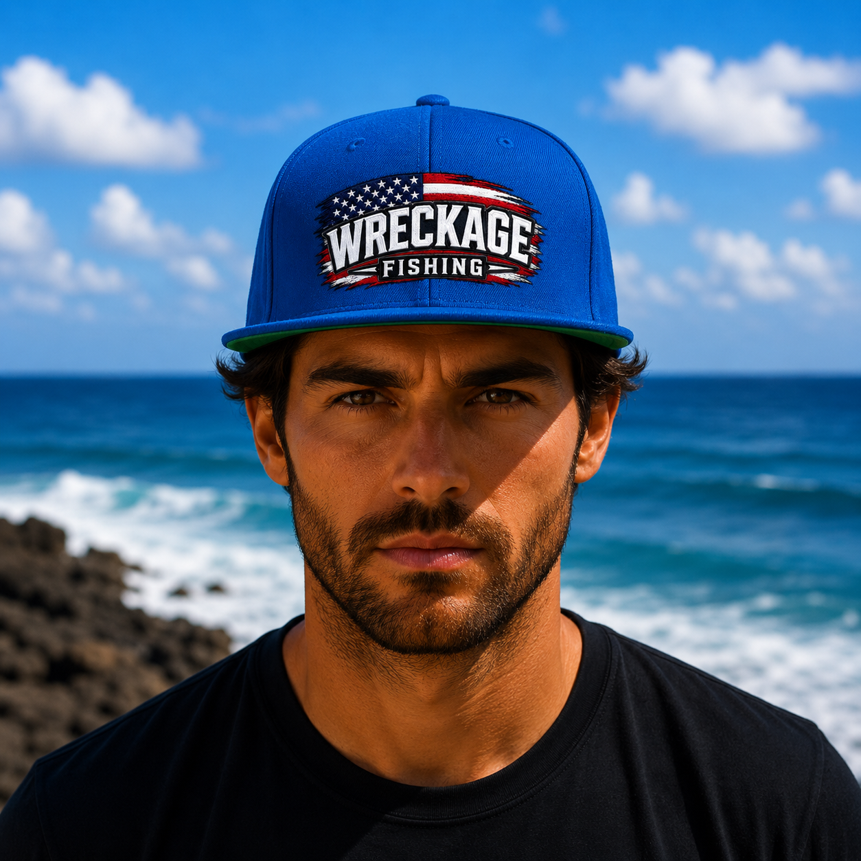 WF American Flag Flat Bill Hat royal Front.png