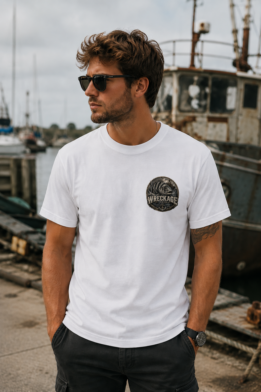 WF Sheepshead Tshirt White Front.png