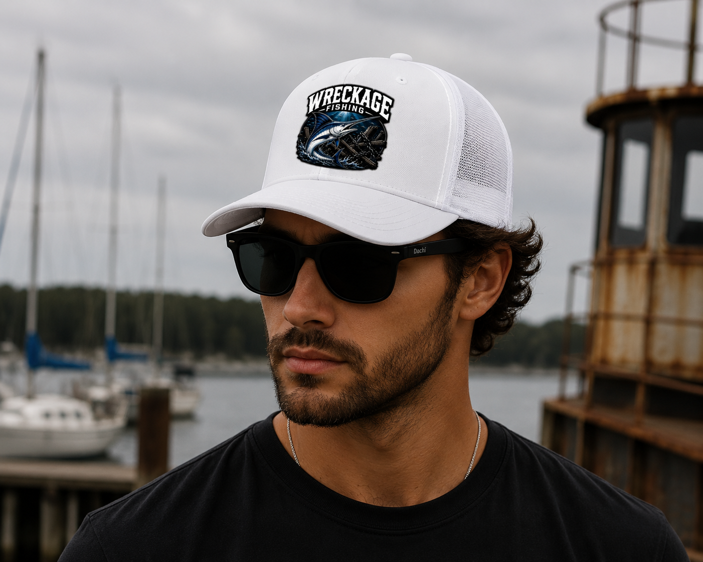 WF Marlin Trucker hat White:White Side.png