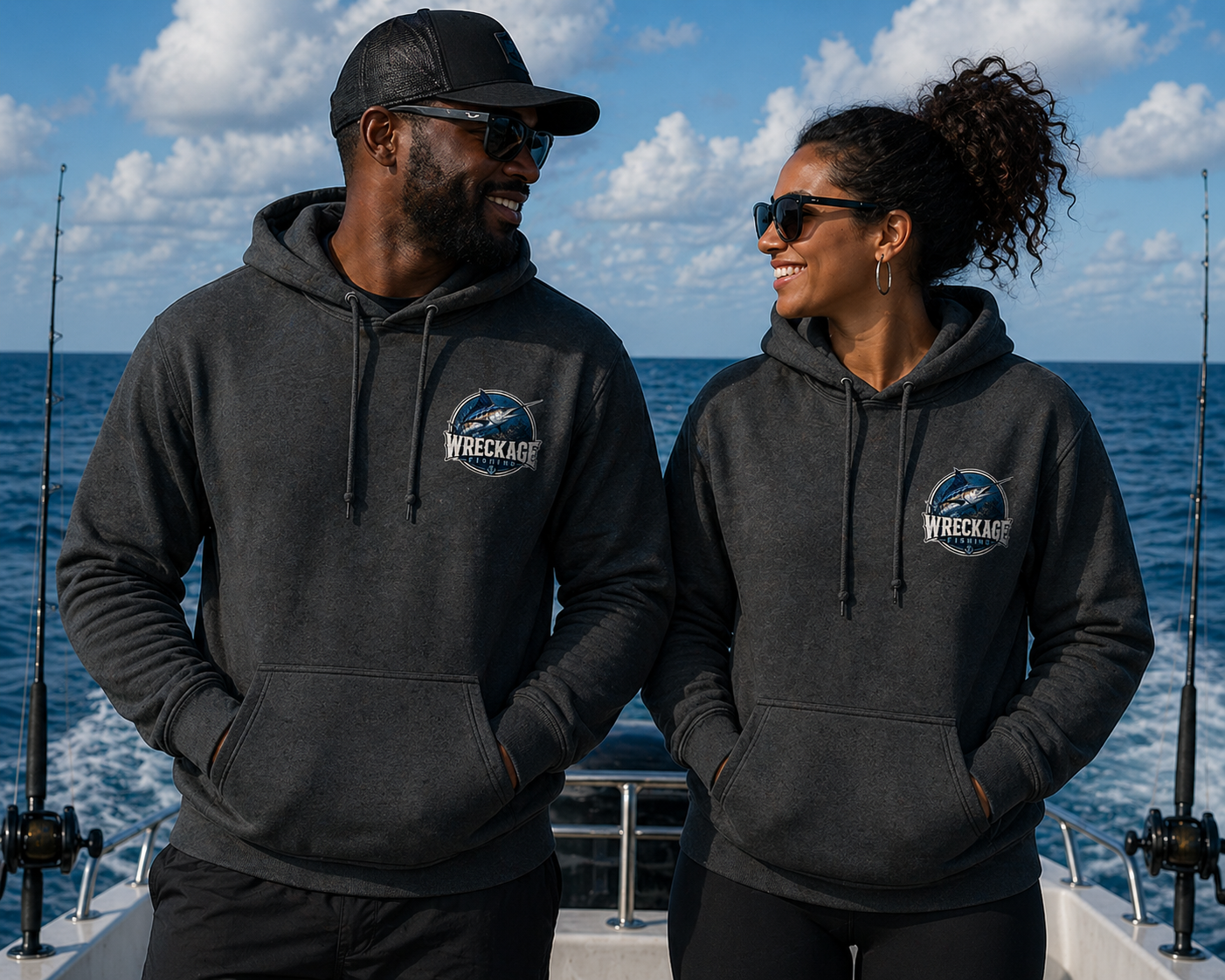 WF marlin Hoodie Charcoal Front.png