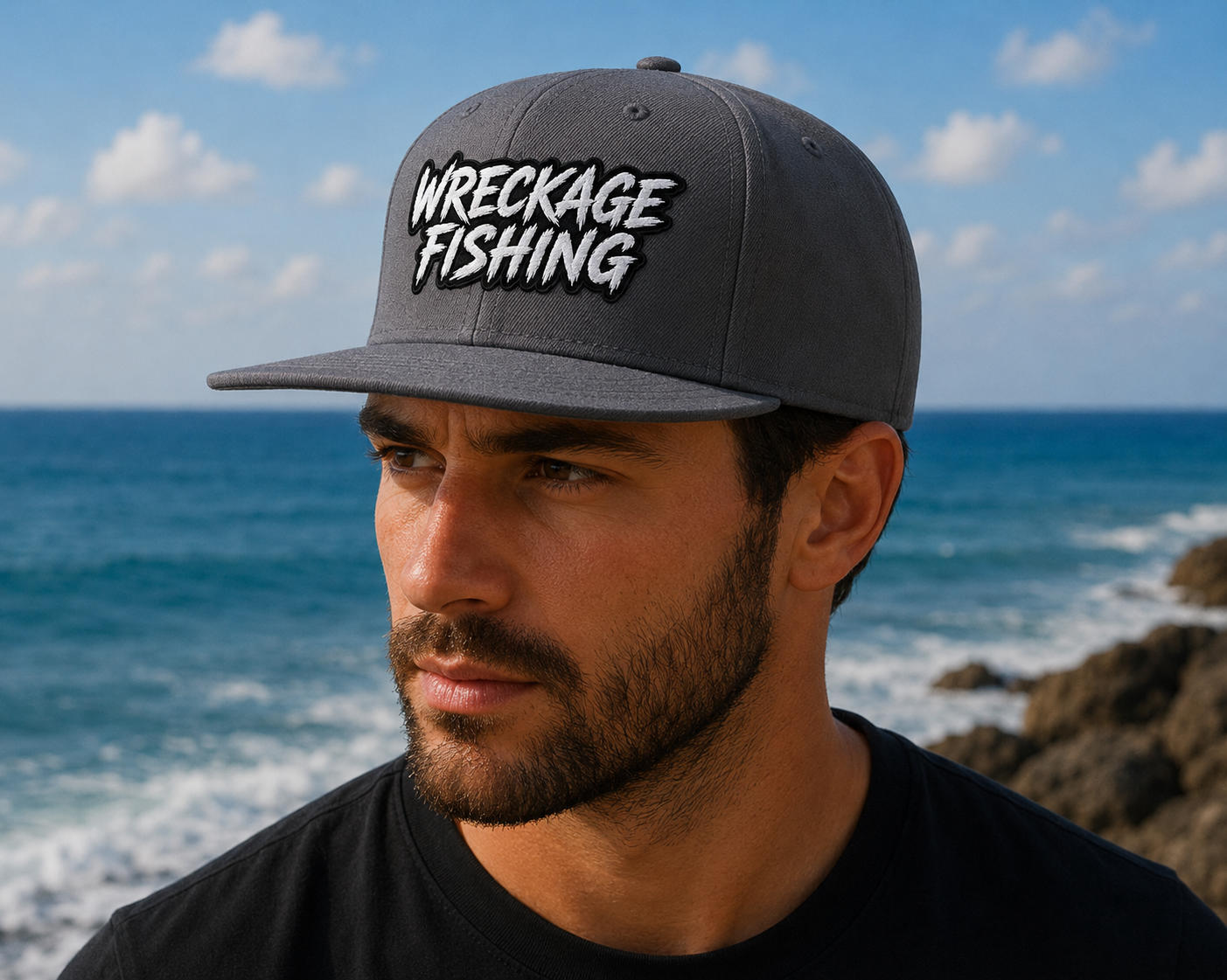WF Logo Flat Bill Hat gray side.png