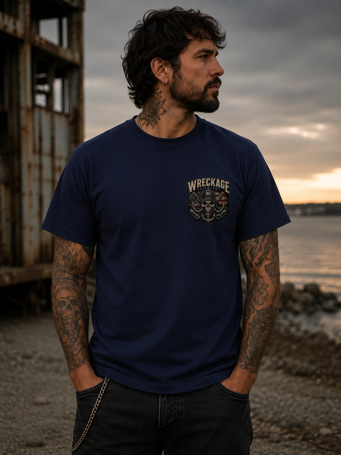 WF Hat and Skull Tshirt navy front.png