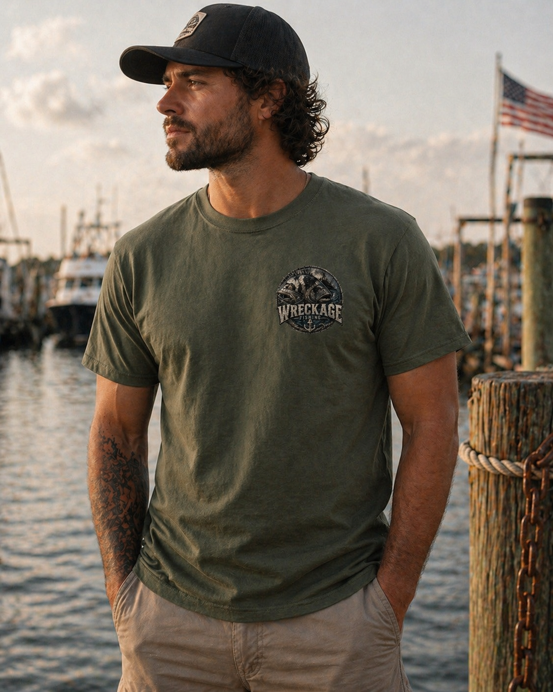 WF Sheephead Tshirt MGreen Front.png