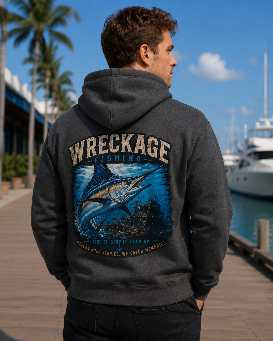 Wreckage Fishing Marlin Hoodie