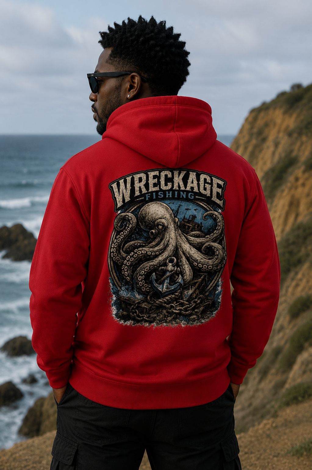 Wreckage Fishing Octopus Hoodie