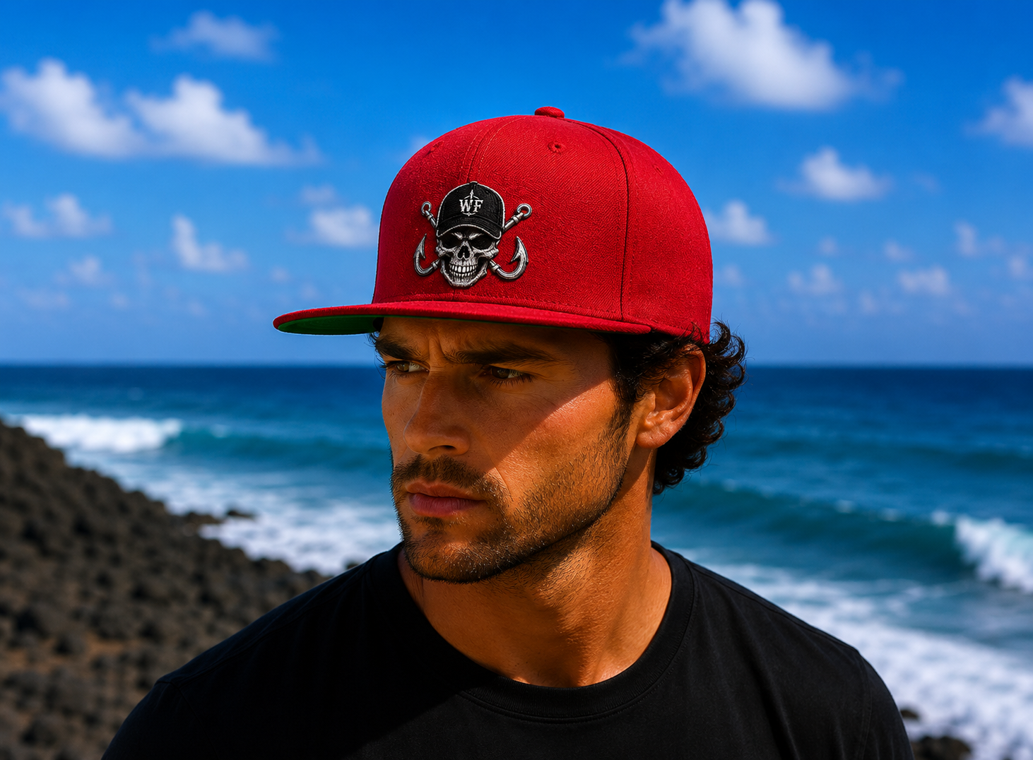WF WF Skull Flat Bill Hat red side.png
