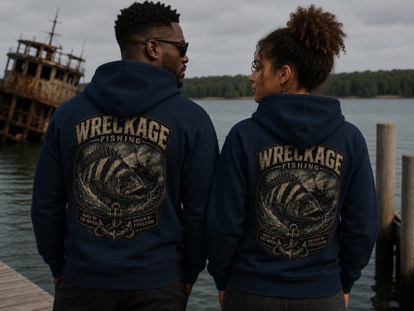 WF Sheepshead Hoodie navy Back.png
