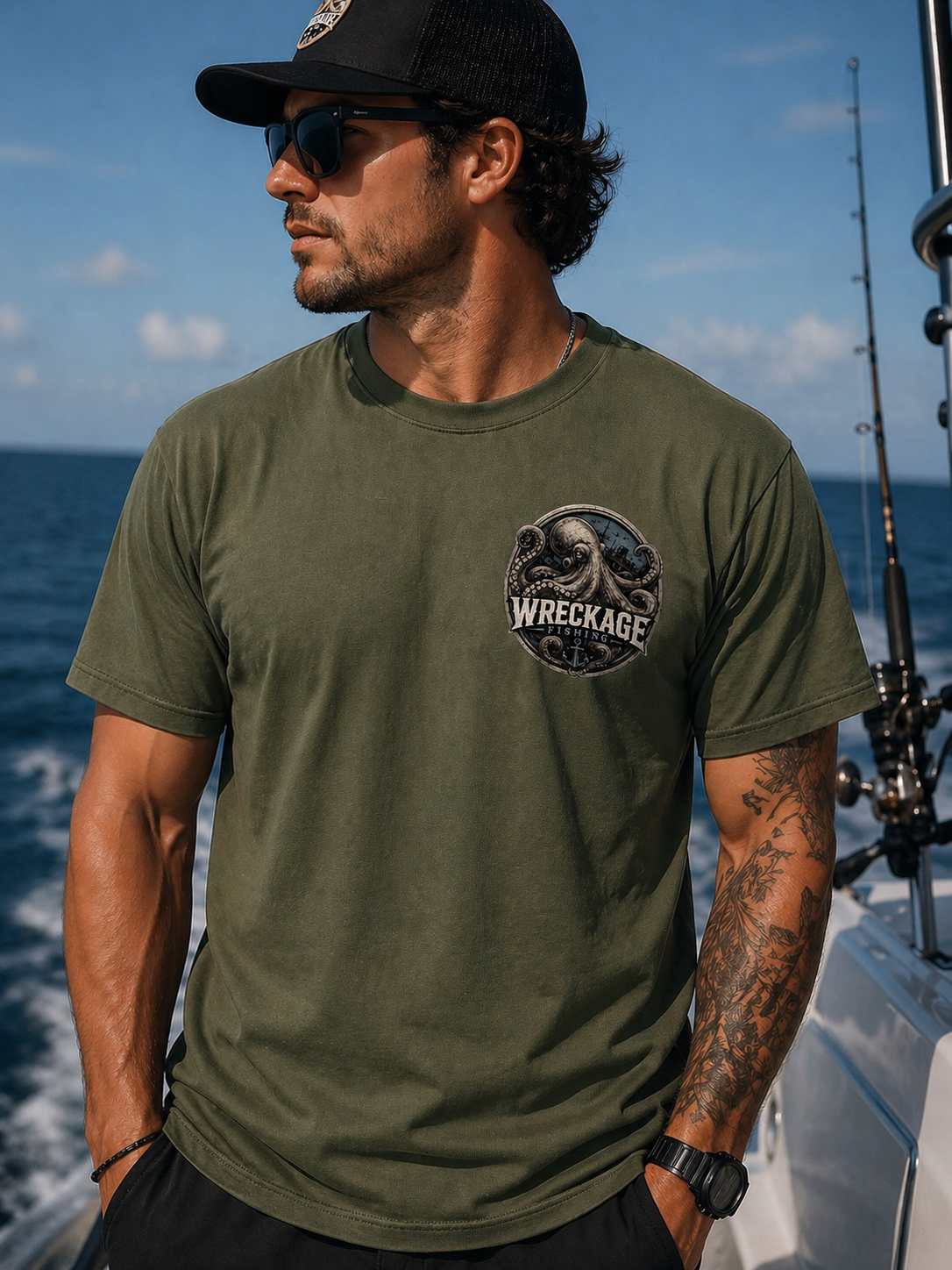 WF Octopus MGreen shirt Front.png