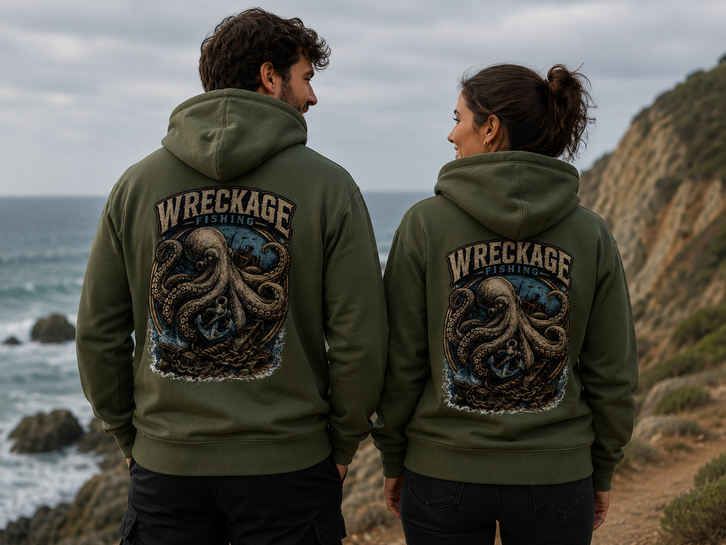 Wreckage Fishing Octopus Hoodie